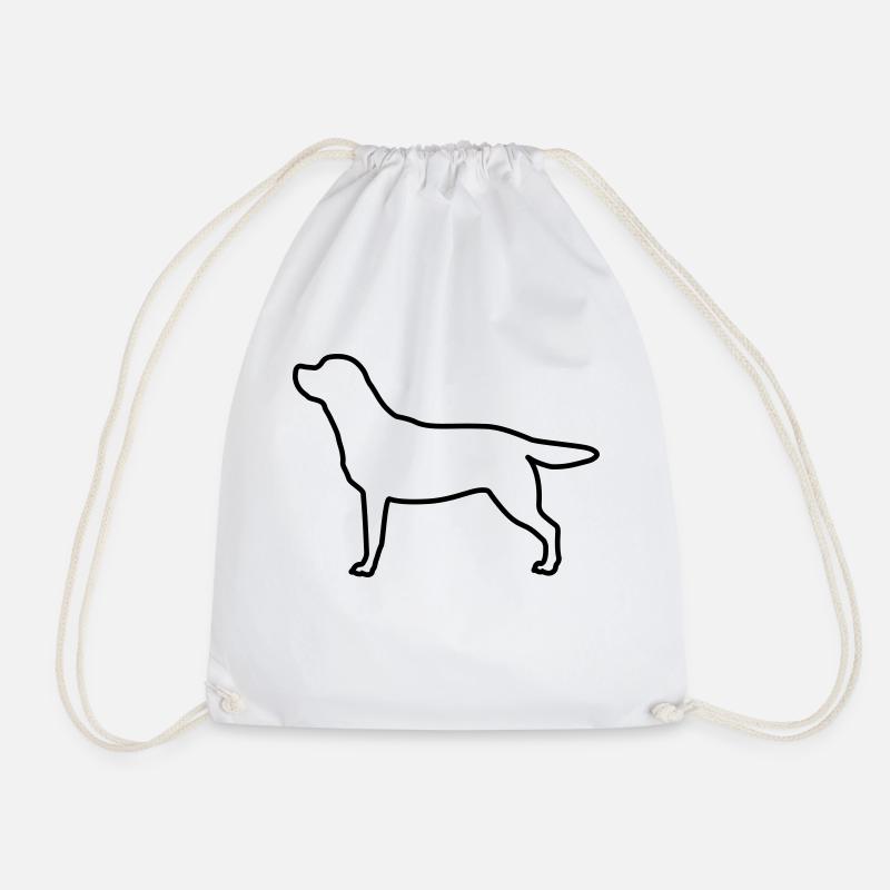 Labrador Retriever Silhoutte - Turnbeutel - Weiß