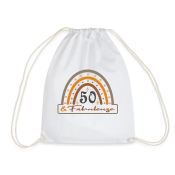 50ANS ET FABULEUSE - Sac de sport léger - blanc - Devant