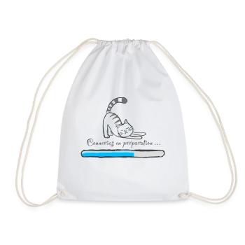 Conneries en préparation - Sac de sport léger - blanc - Devant