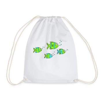 Fish Water Sea Graffiti Dessin des enfants Nature - Sac de sport léger - blanc - Devant