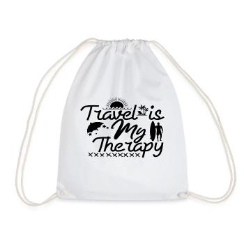 Voyager est ma thérapie - Sac de sport léger - blanc - Devant