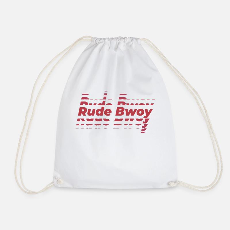 Rude Bwoy - Drawstring Bag - white