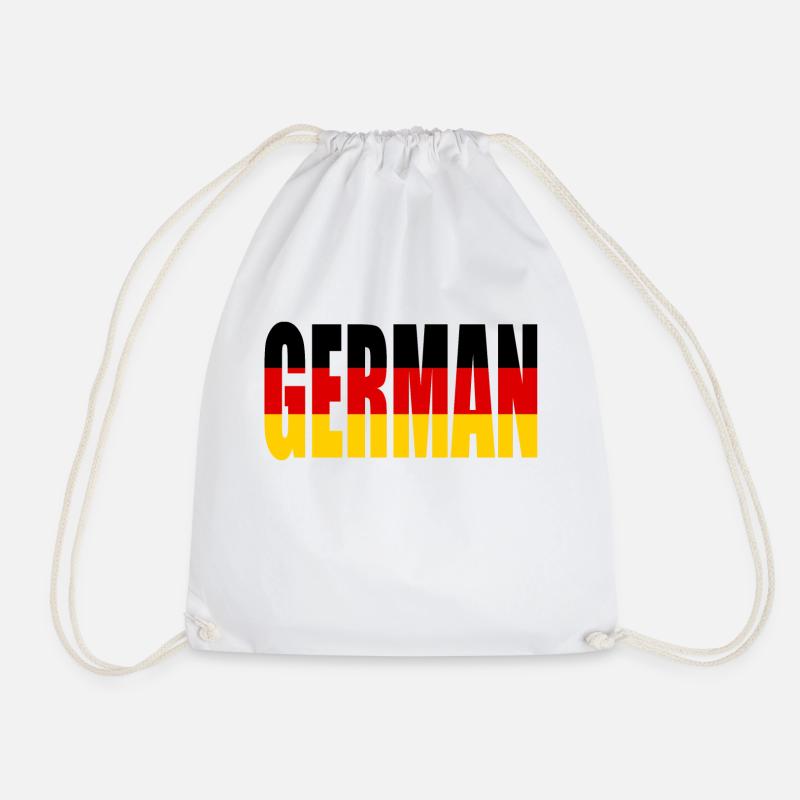 Deutsch - German - Flag - Turnbeutel - Weiß