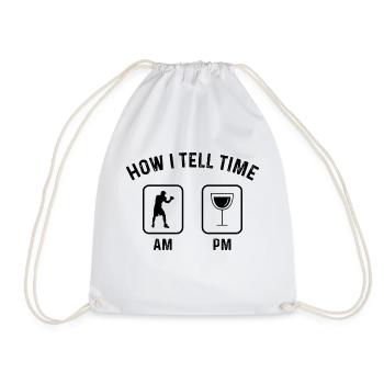 Comment dire l’heure sur l’horloge - - Sac de sport léger - blanc - Devant