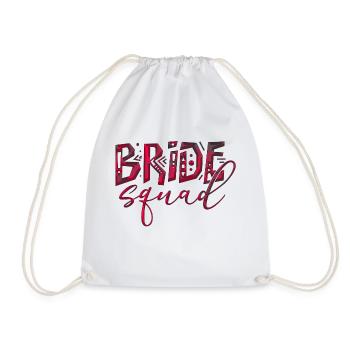 Braut Braut Hochzeit Junggesellenabschied Brautjungfernabschied - Turnbeutel - Weiß - Vorne