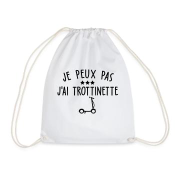 je peux pas j ai trottinette - Sac de sport léger - blanc - Devant