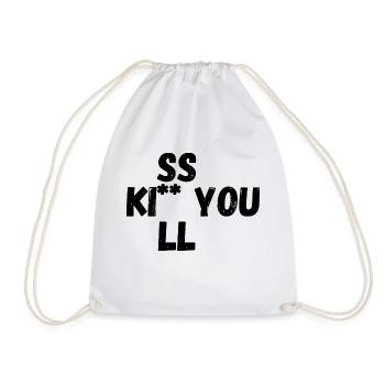 Kiss Kill you - Sac de sport léger - blanc - Devant