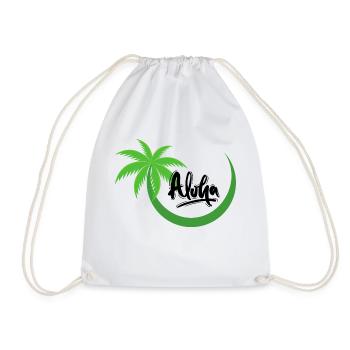 Aloha Palme - Turnbeutel - Weiß - Vorne