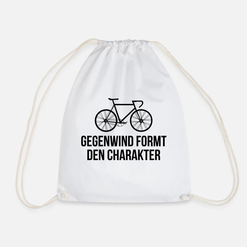 Gegenwind formt den Charakter - Turnbeutel - Weiß