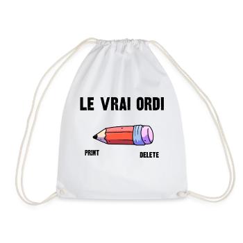 le vrai ordi - Sac de sport léger - blanc - Devant