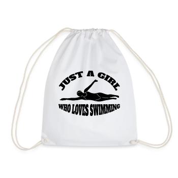 Swimmer Swimming Club Swimming Swimmer Woman - Drawstring Bag - white - Front