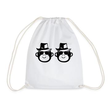 Singe Gangster Cool - Sac de sport léger - blanc - Devant