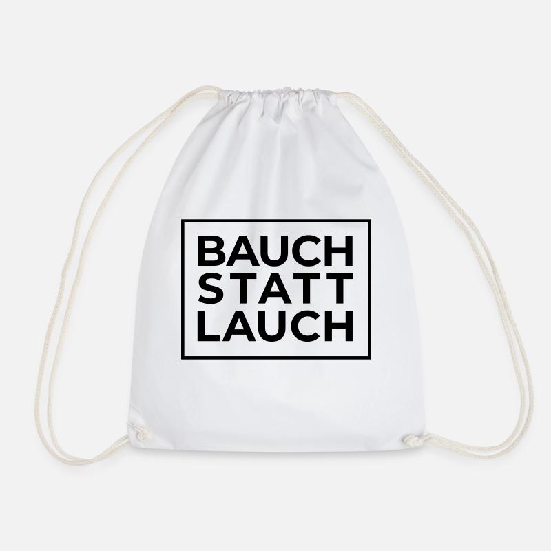 Bauch statt Lauch - Turnbeutel - Weiß