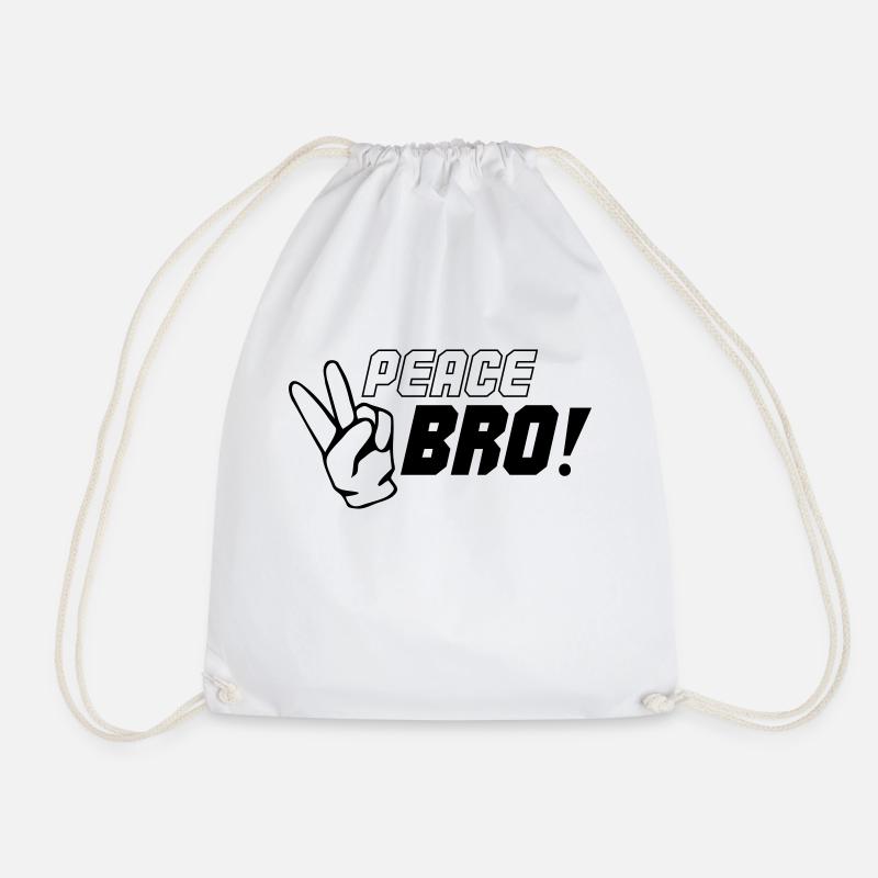 peace bro 01 - Turnbeutel - Weiß