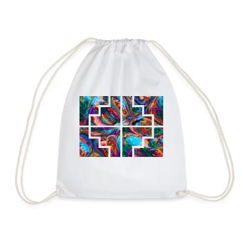 Collecteur géométrique - Sac de sport léger - blanc - Devant