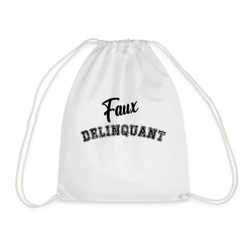 faux délinquant - Sac de sport léger - blanc - Devant