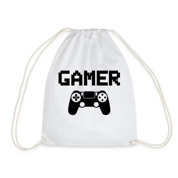 gamer - Turnbeutel - Weiß - Vorne