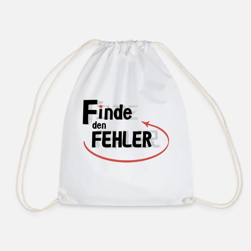 Finde den Fehler - Turnbeutel - Weiß