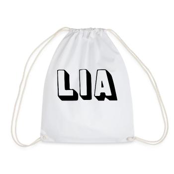Name - Lia - Turnbeutel - Weiß - Vorne