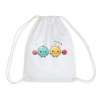 Billes mignonnes - Sac de sport léger - blanc - Devant
