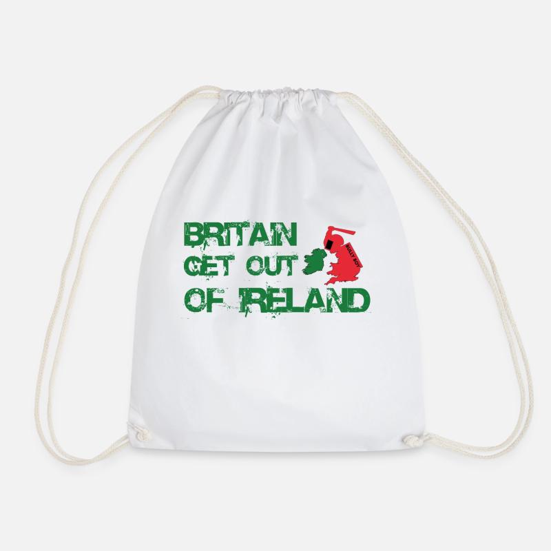 Britain Get out of Ireland - Drawstring Bag - white