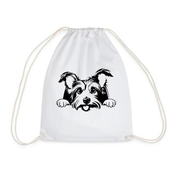 Kleiner Terrier - Turnbeutel - Weiß - Vorne