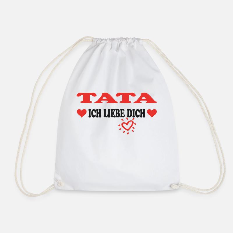TATA Ich liebe dich - Drawstring Bag - white