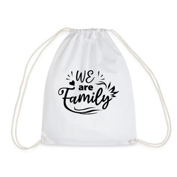 We are family - Drawstring Bag - white - Front