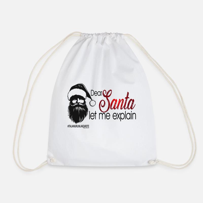 DEAR SANTA - Drawstring Bag - white
