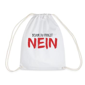 Before you ask: No - Drawstring Bag - white - Front
