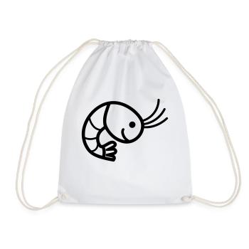 Shrimp - Drawstring Bag - white - Front