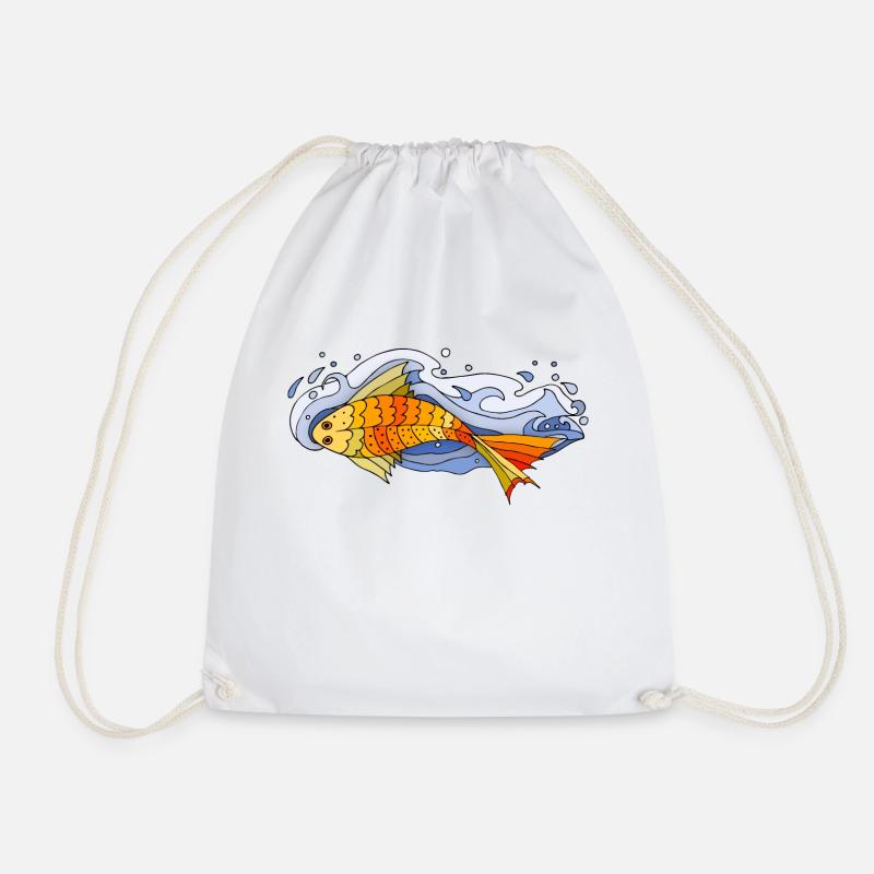 Fisch - Turnbeutel - Weiß