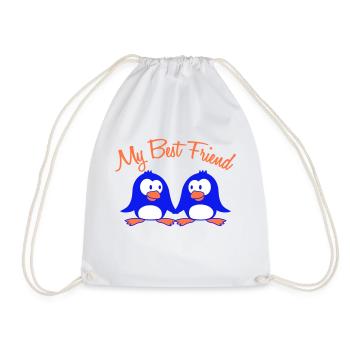 Mon meilleur ami pingouin texte couple deux amis équipe - Sac de sport léger - blanc - Devant