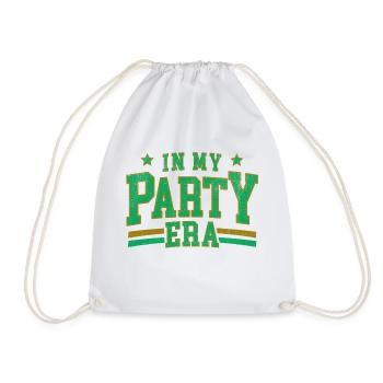 Party Era Gold Distressed Cutout - Turnbeutel - Weiß - Vorne
