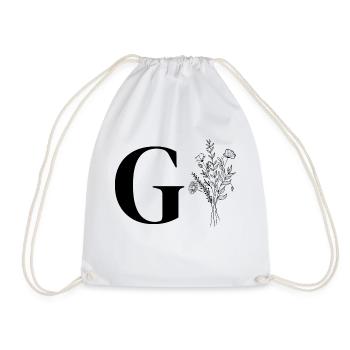 Minimalist flowers - Drawstring Bag - white - Front