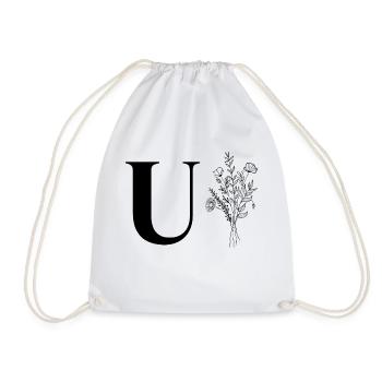 Minimalist flowers - Drawstring Bag - white - Front