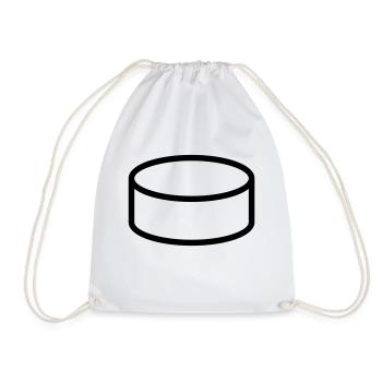 top hat - Drawstring Bag - white - Front