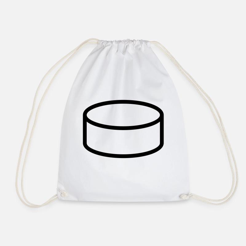 top hat - Drawstring Bag - white