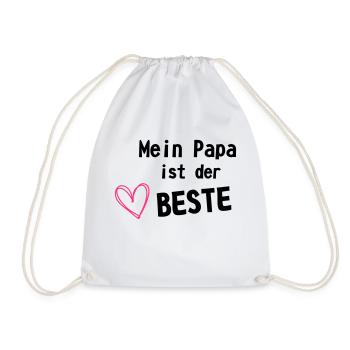 Papa ist der Beste - Turnbeutel - Weiß - Vorne