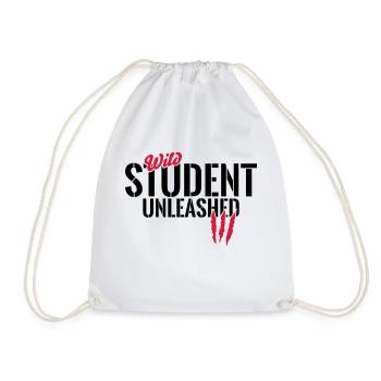 Wilder Student entfesselt - Turnbeutel - Weiß - Vorne