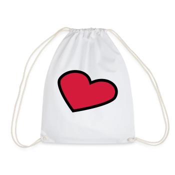 perspective_heart_outline_2c - Sac de sport léger - blanc - Devant