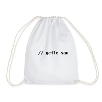 geile sau - Turnbeutel - Weiß - Vorne