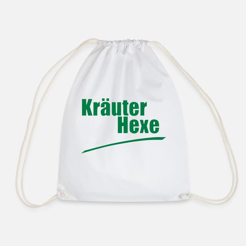 Kräuterhexe Geschenk Vegan Geburtstag - Turnbeutel - Weiß
