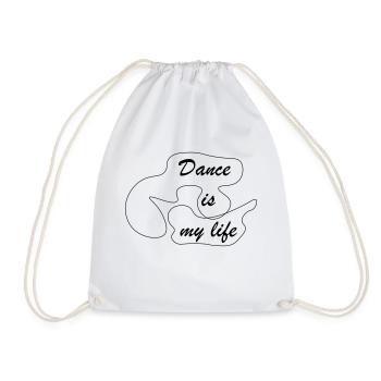 Dance is my life - Drawstring Bag - white - Front