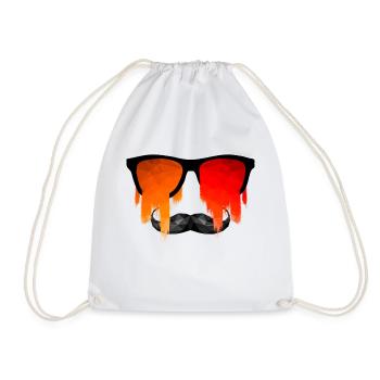 Sunglasses poly design - Drawstring Bag - white - Front