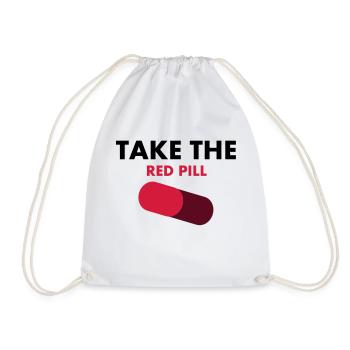 take_the_red_pill - Drawstring Bag - white - Front