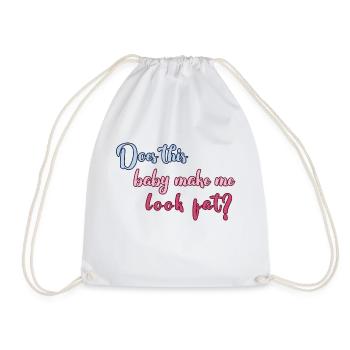 pregnant baby child born birth gift idea - Drawstring Bag - white - Front