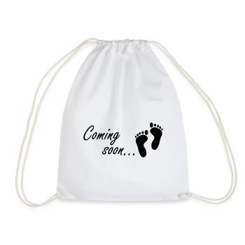 idée de cadeau naissance bébé enfant né naissance - Sac de sport léger - blanc - Devant