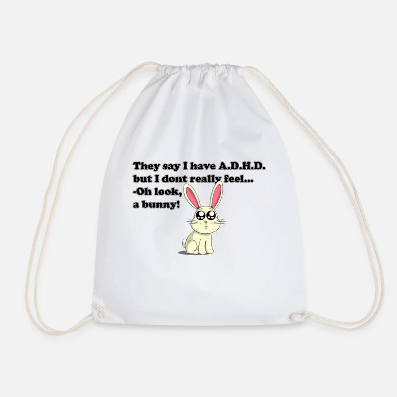 ADHD bunny - Turnbeutel - Weiß