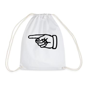 hand_zeigt_tq1 - Sac de sport léger - blanc - Devant